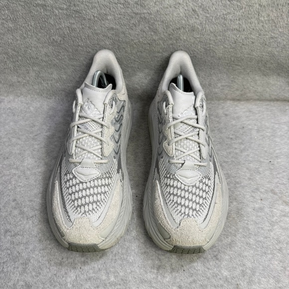 Hoka One One Clifton LS Womens Running Shoes Size 7.5 Grey Sneakers 1141550 STGL - Picture 3 of 10